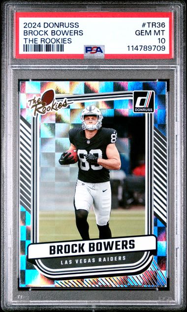 Brock Bowers Panini Donruss The Rookies PSA 10