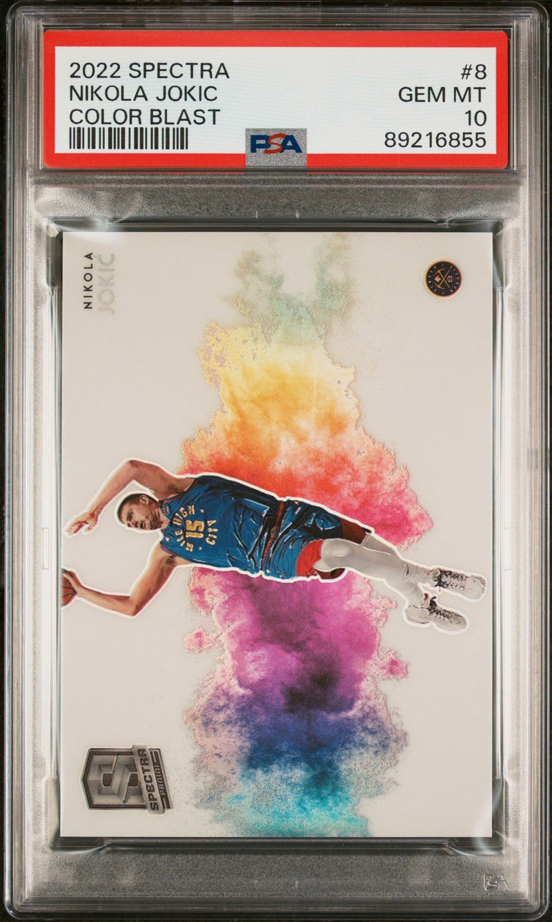 Nikola Jokic 2022 Panini Spectra Color Blast PSA 10