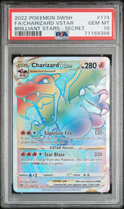 Charizard Vstar Pokémon Brilliant Stars Secret Rare #174/172 PSA 10