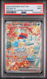 Keldeo ex Pokémon White Flare Special Illustration Rare #167/086 PSA 9