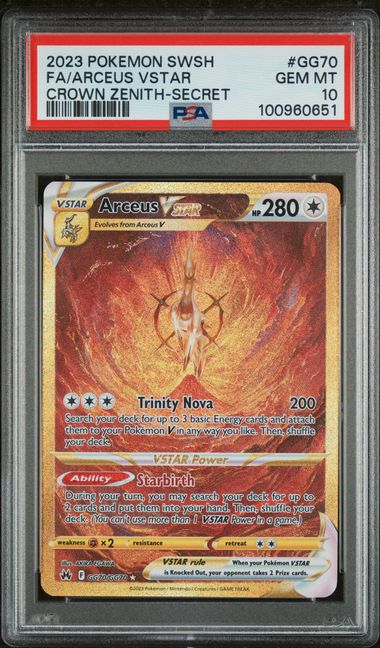 Arceus Vstar Pokemon Crown Zenith Gold Galarian Galley Secret Rare 