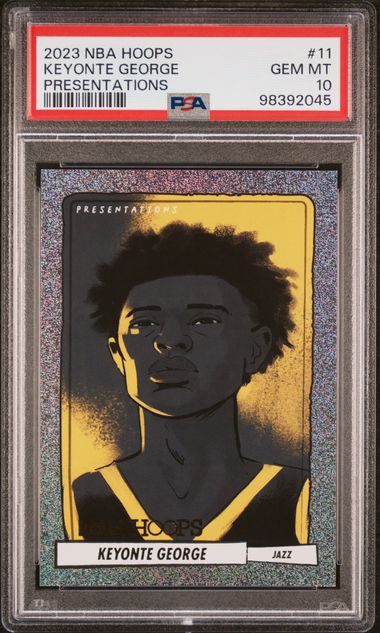 Keyonte George 2023-24 Panini NBA Hoops Presentations rookie card PSA 10