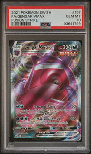 Gengar Vmax Pokémon Fusion Strike Ultra Rare #157/264 PSA 10