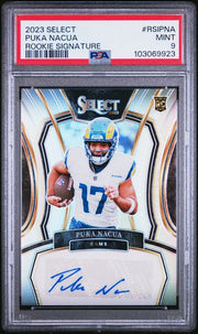 Puka Nacua 2023 Panini Select Rookie Signature #'d 148/199 PSA 9