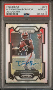 Dorian Thompson-Robinson 2023 Panini Prizm autograph rookie card