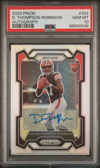 Dorian Thompson-Robinson 2023 Panini Prizm autograph rookie card