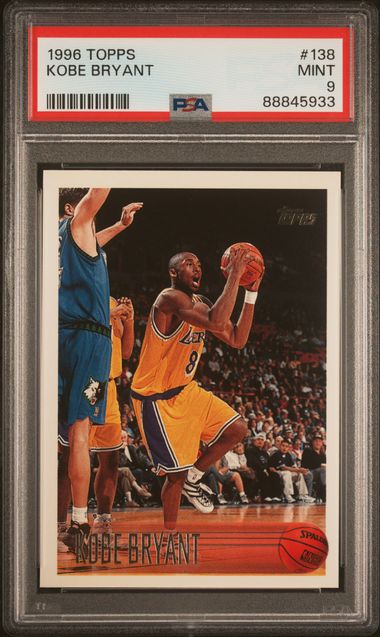 Kobe Bryant 1996 Topps Rookie PSA 9 