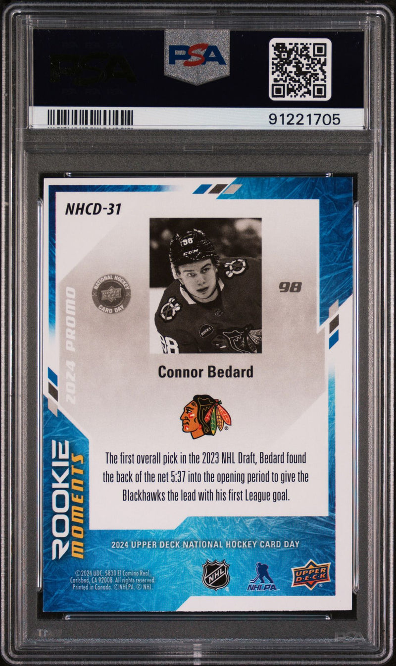 Connor Bedard 2024 Upper Deck National Hockey Day NHCD31 PSA 7