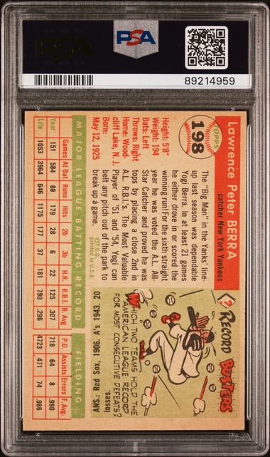 Yogi Berra 1955 Topps #198 PSA 4