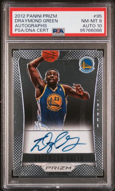 Draymond Green 2012 Panini Prizm autograph rookie card PSA 8 AUTO 10