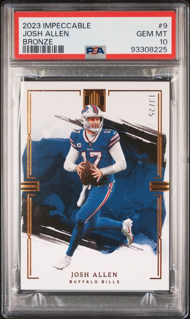 Josh Allen 2023 Impeccable Bronze #'d 13/25 PSA 10