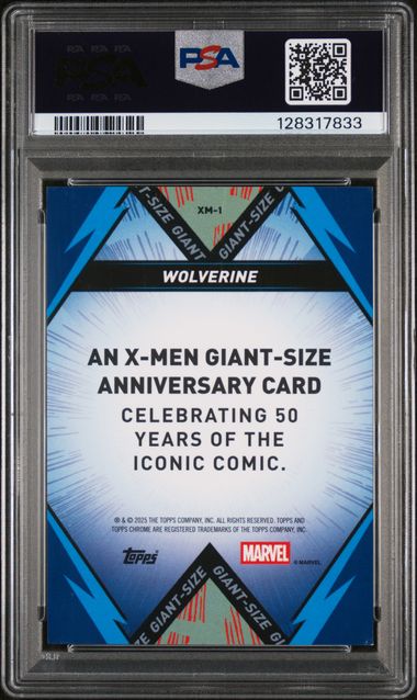 Wolverine 2025 Topps Chrome Giant-Size 50th Anniversary PSA 7