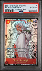 Silvers Rayleigh One Piece Two Legends Manga SEC OP08-118 PSA 10