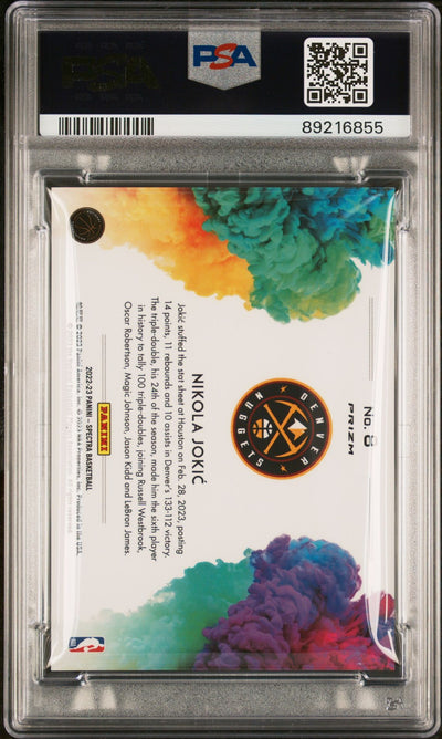 Nikola Jokic 2022 Panini Spectra Color Blast PSA 10