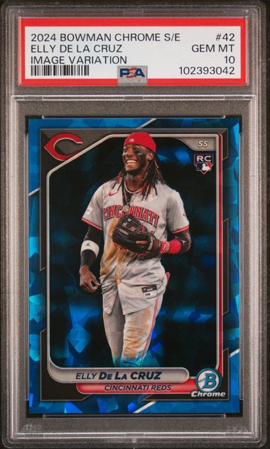 Elly De La Cruz 2024 Bowman Chrome Sapphire Edition Image Variation Rookie PSA 10