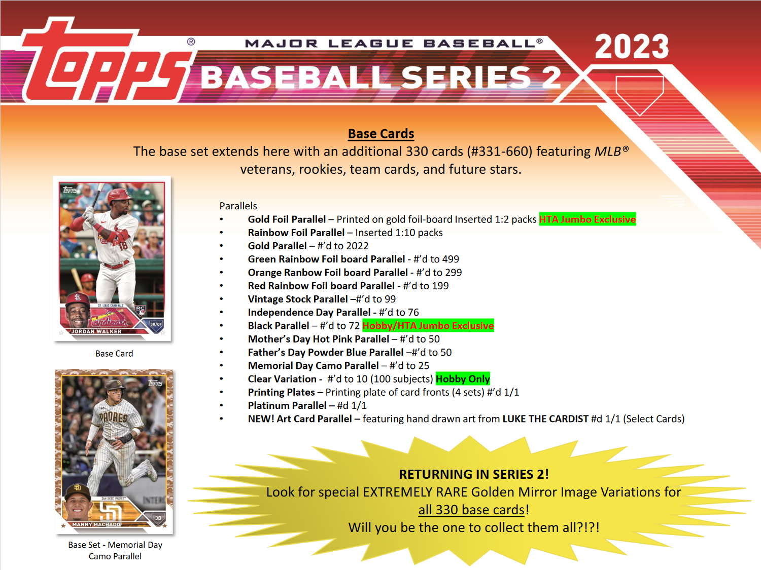 2023 Topps Series 2 Baseball Jumbo 6 Box Case