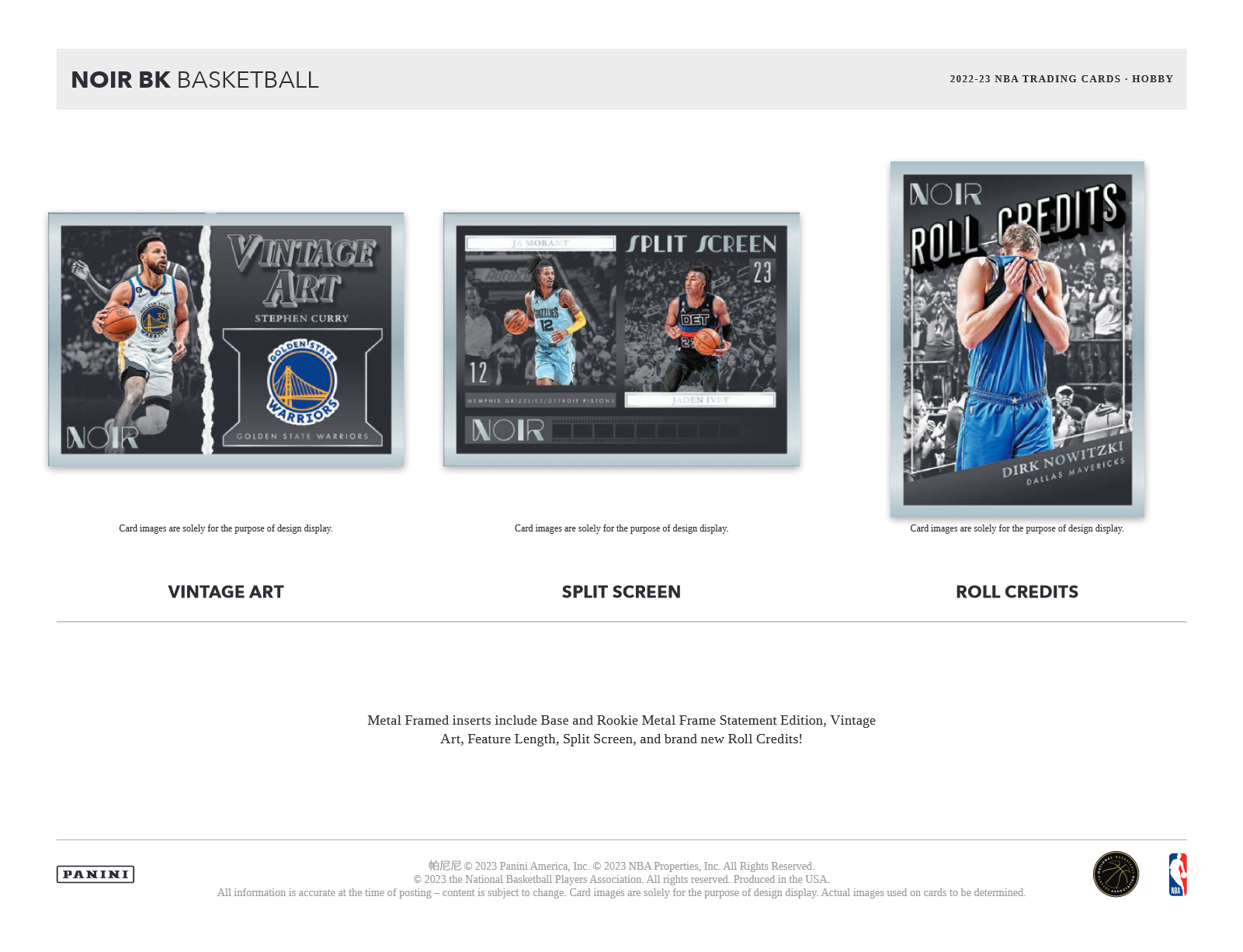 2022-23 Panini Noir Basketball Hobby 4 Box Case