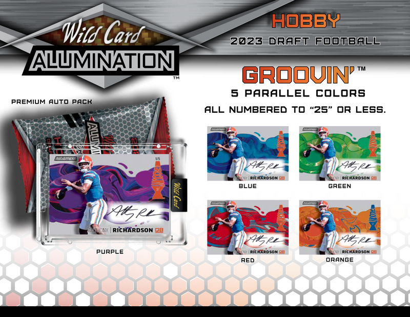 2023 Wild Card Alumination Draft Football Hobby 12 Box Case