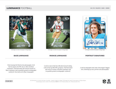 2023 Panini Luminance Football Hobby 12 Box Case