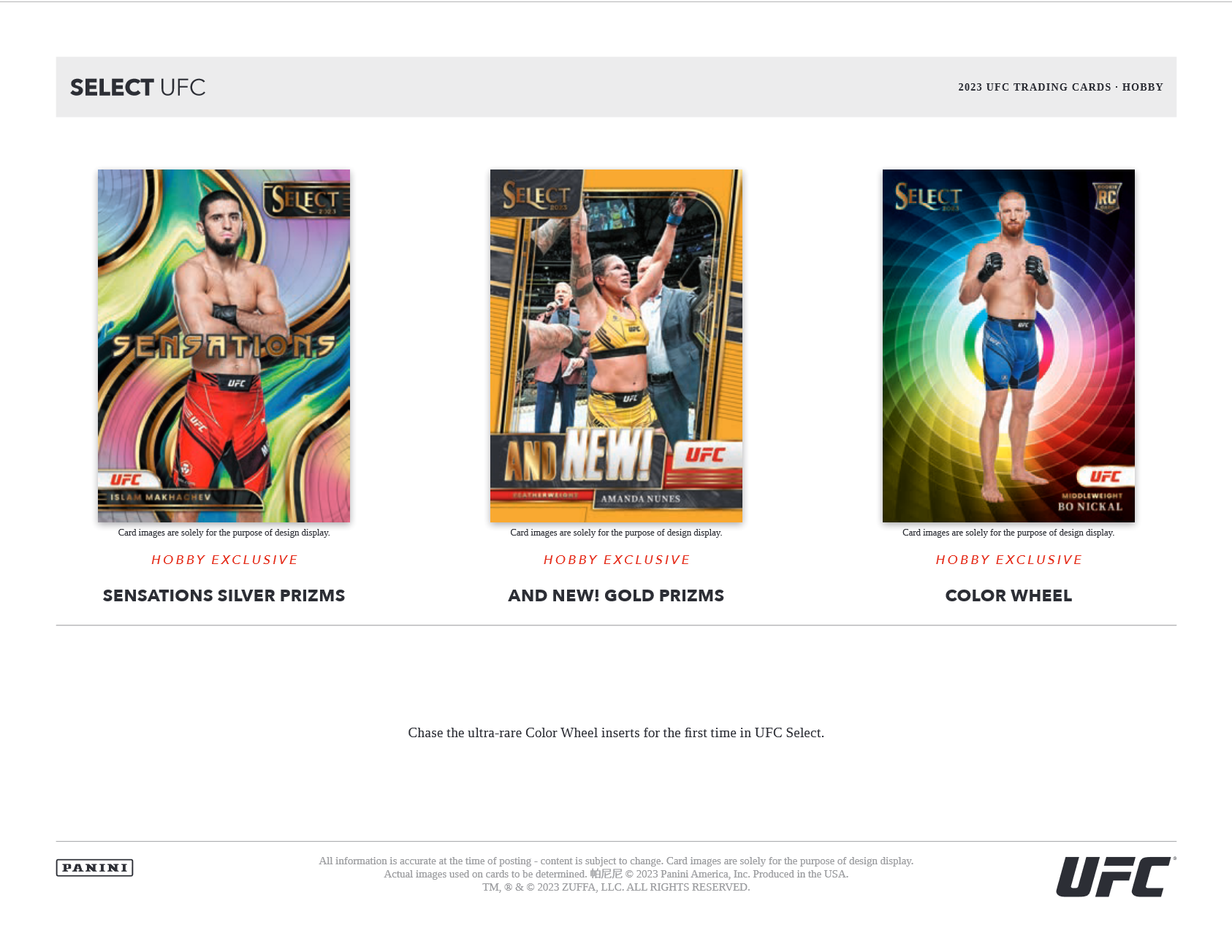 2023 Panini Select UFC Hobby 12 Box Case