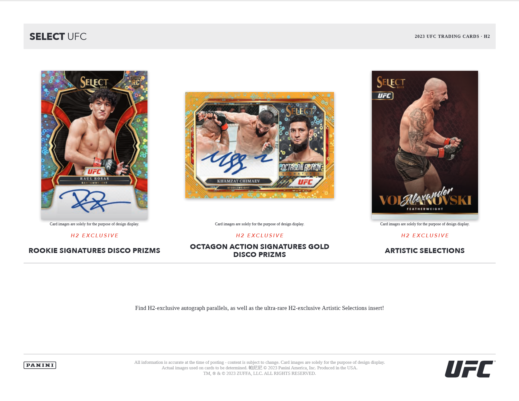 2023 Panini Select UFC H2 Box
