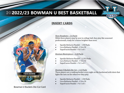 2022-23 Bowman University's Best Basketball Hobby 8 Box Case