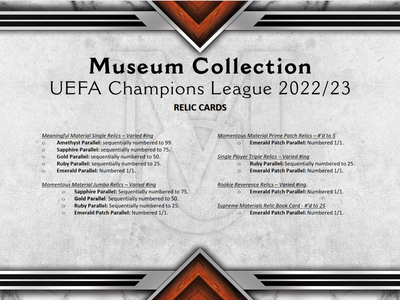 2022-23 Topps UEFA Champions League Museum Collection Soccer Box