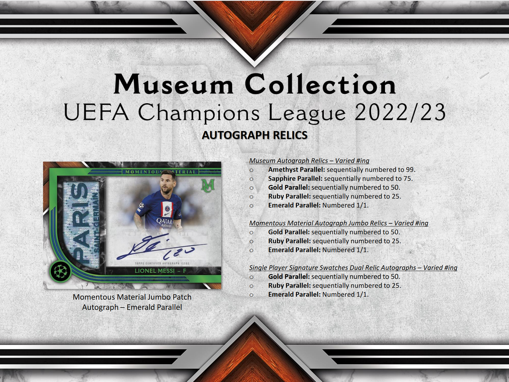 2022-23 Topps Museum Collection Memphis Depay Barcelona Relic Auto