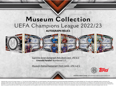 2022-23 Topps UEFA Champions League Museum Collection Soccer 12 Box Case