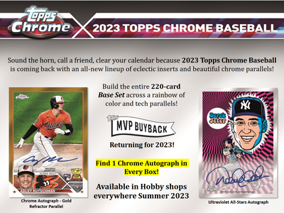 2023 Topps Chrome Baseball Hobby 12 Box Case