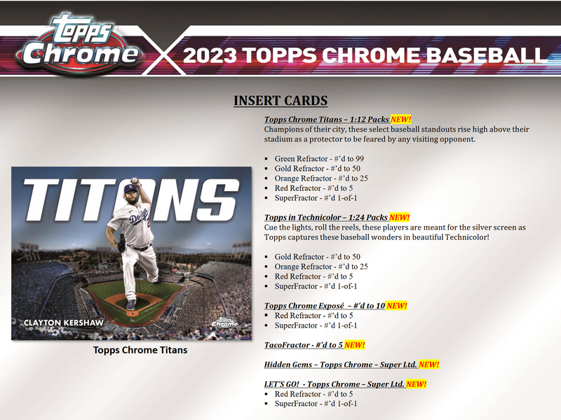 2023 Topps Chrome Baseball Hobby 12 Box Case