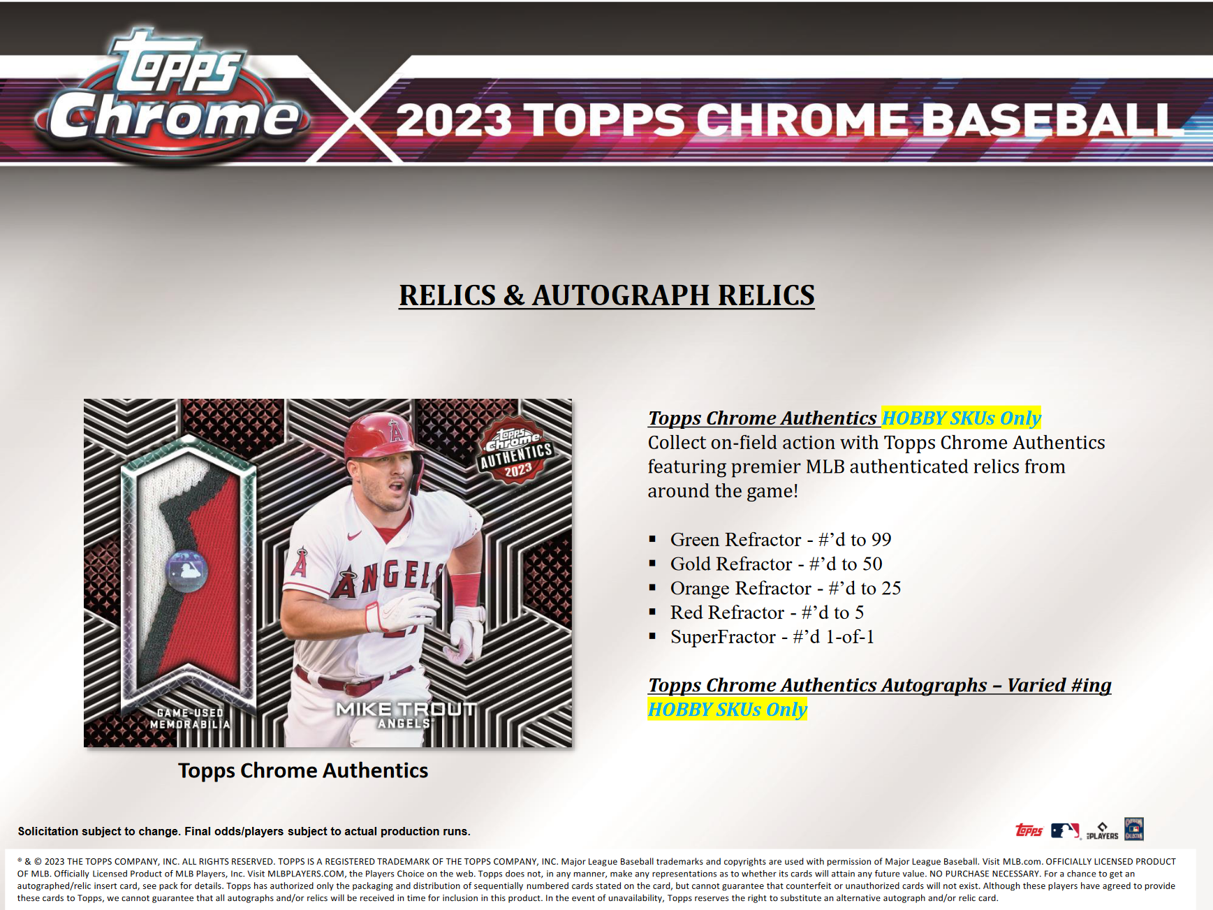 2023 Topps Chrome Baseball Jumbo HTA Box