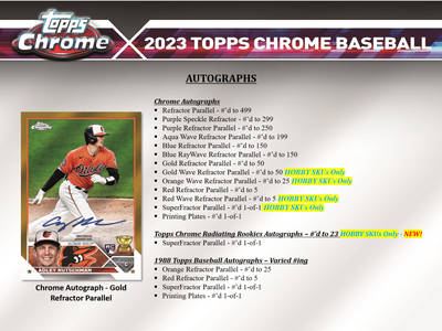 2023 Topps Chrome Baseball Jumbo HTA 8 Box Case