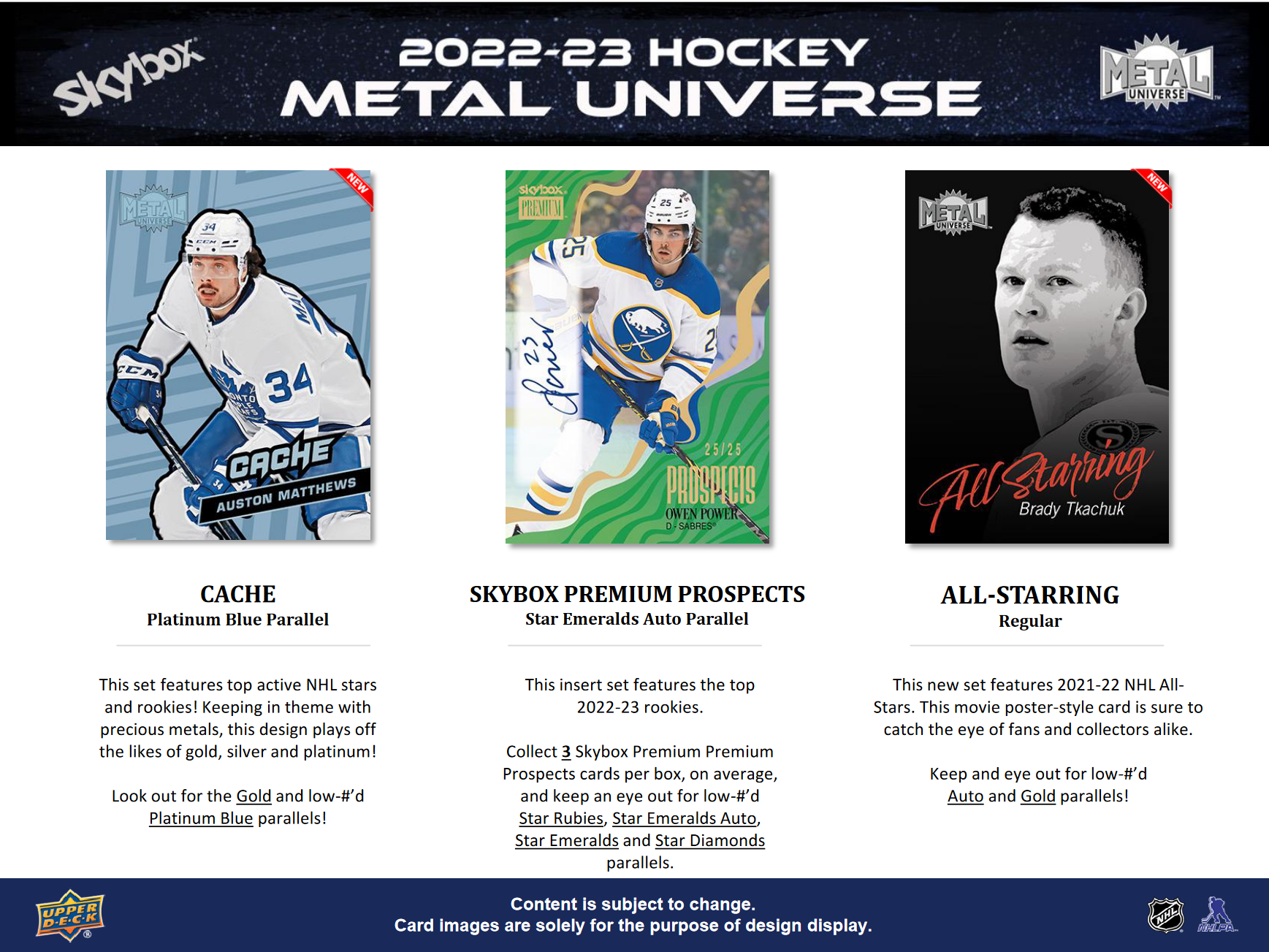 2022-23 Upper Deck Skybox Metal Universe Hockey Hobby 16 Box Case