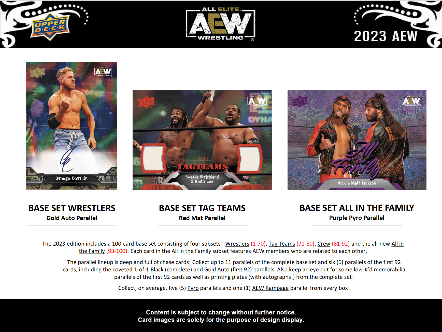 2023 Upper Deck All Elite Wrestling (AEW) Hobby 12 Box Case [Contact Us To Order]