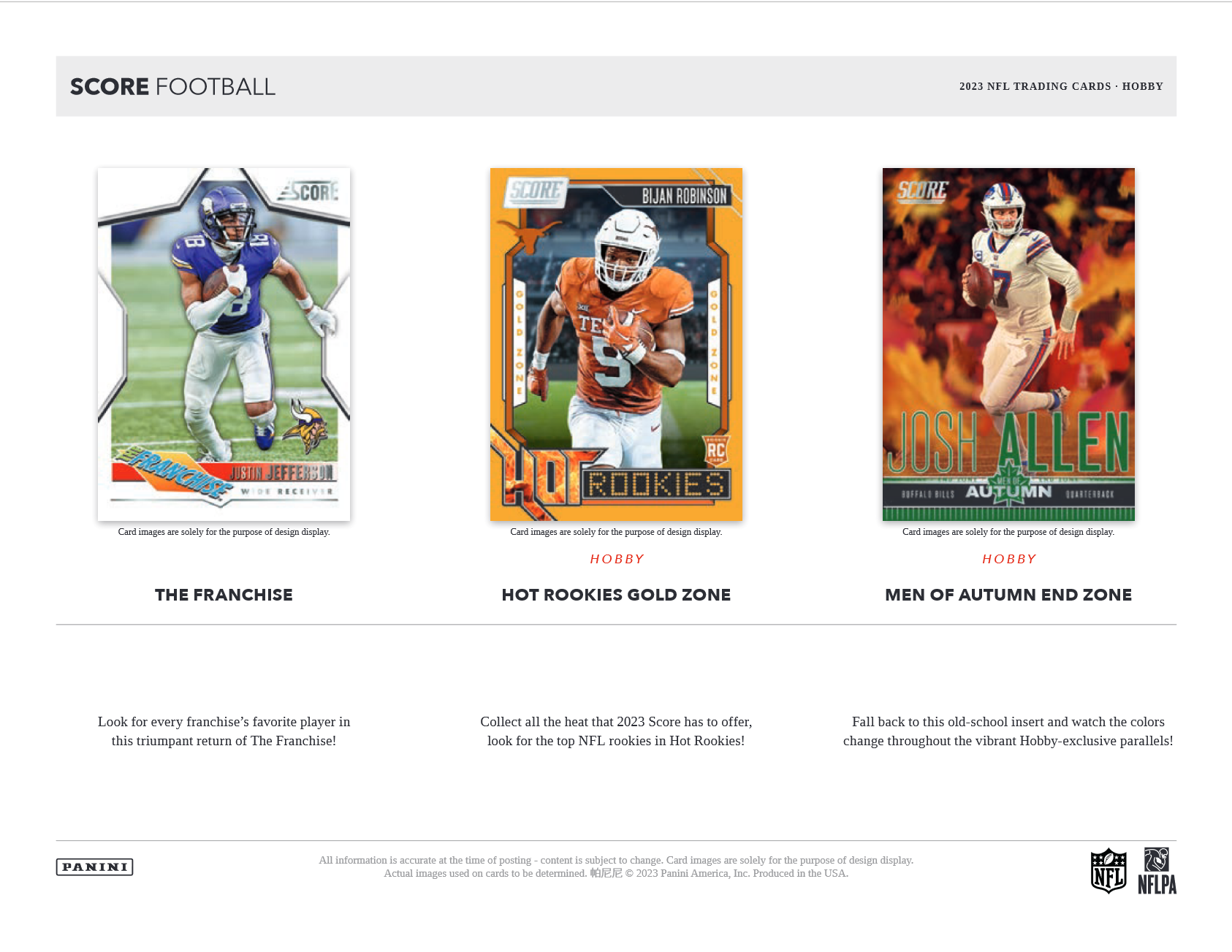 2023 Panini Score Football Hobby Box