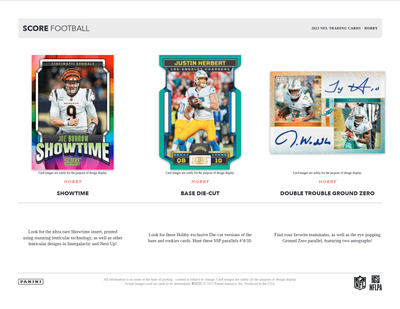 2023 Panini Score Football Hobby 12 Box Case