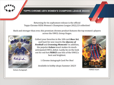 2022-23 Topps UEFA Women's Champions League Chrome Soccer Hobby Box