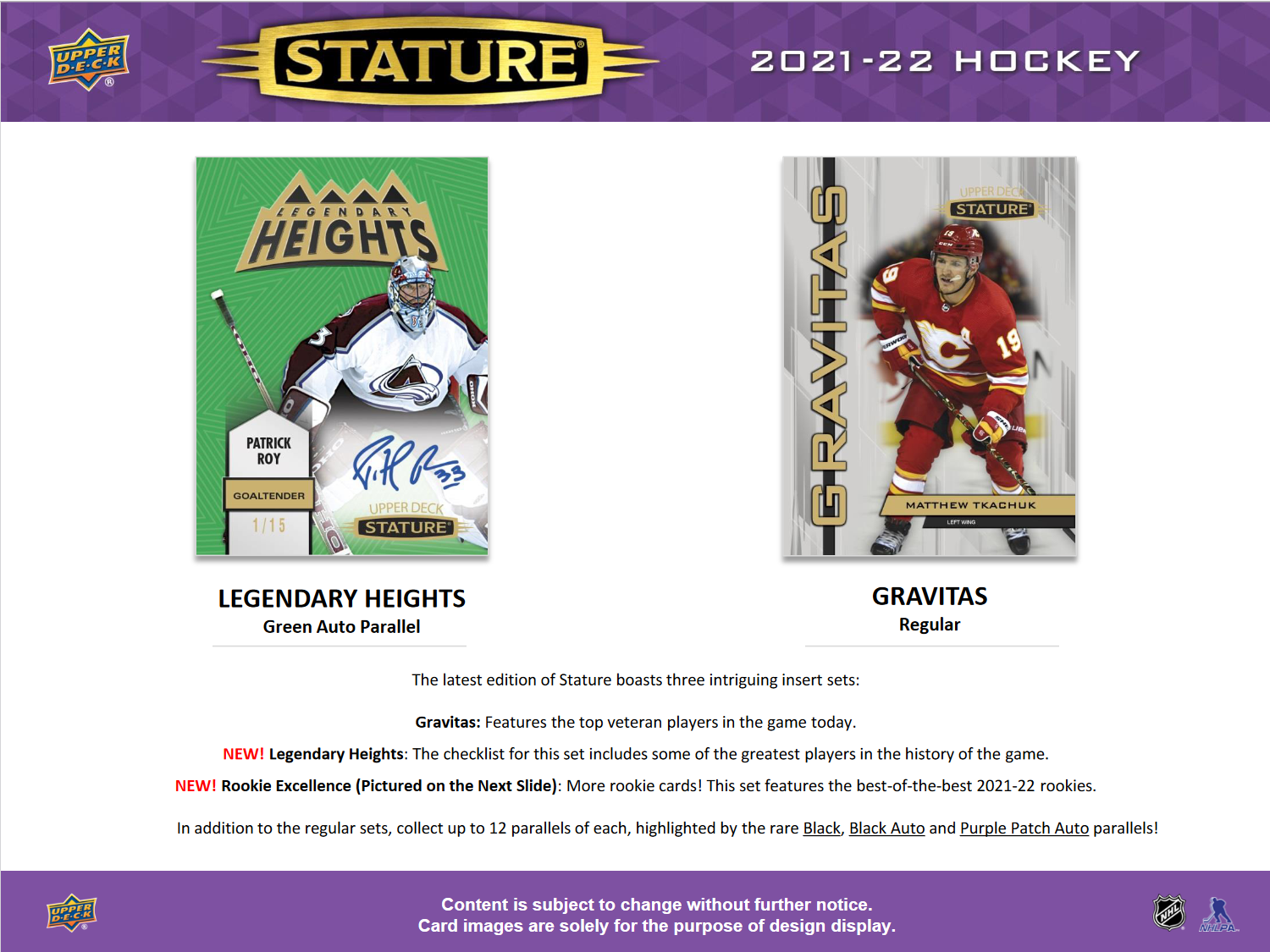 2021-22 Upper Deck Stature Hockey Hobby Box