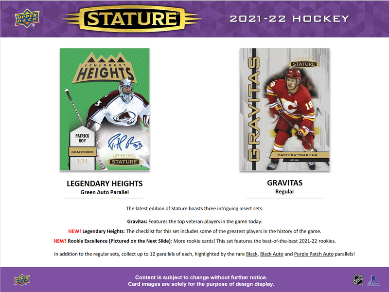 2021-22 Upper Deck Stature Hockey Hobby Box [Contact Us To Order]