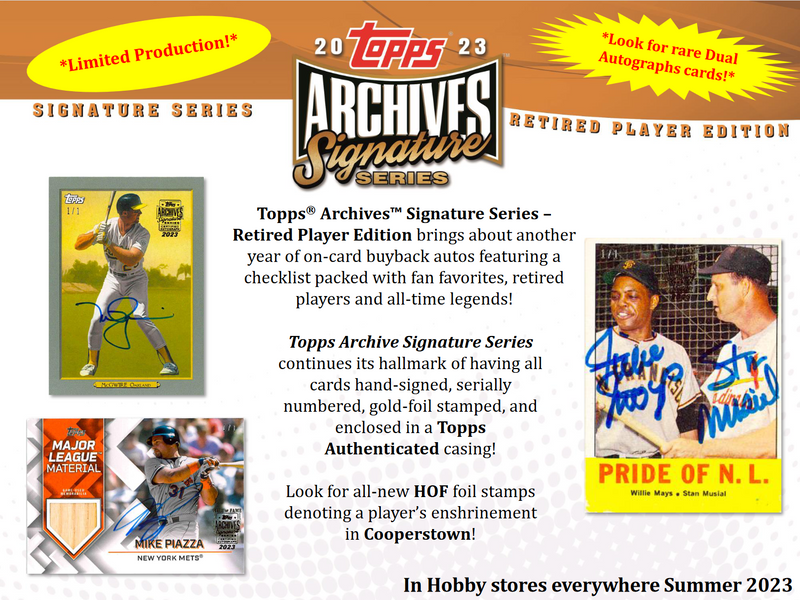 2023 Topps Archives Signature Series Retired Player Ed Baseball 20 Box Case