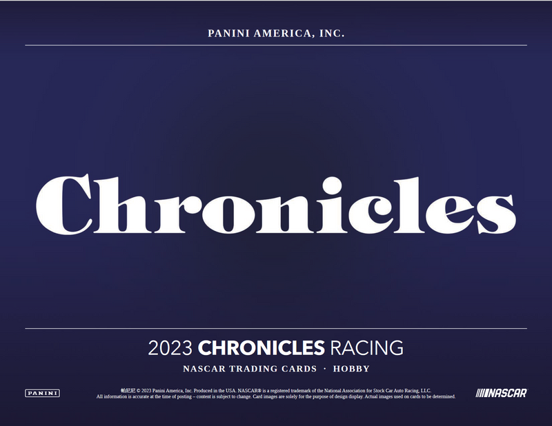 2023 Panini Chronicles Racing Hobby 16 Box Case