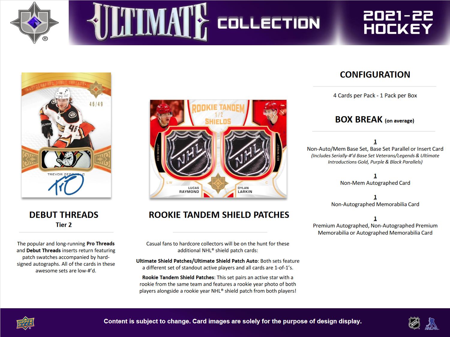 2021-22 Upper Deck Ultimate Collection Hockey Hobby 8 Box Case [Contact Us To Order]