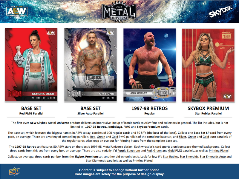 2022 Upper Deck AEW Skybox Metal Universe Hobby 16 Box Case [Contact Us To Order]