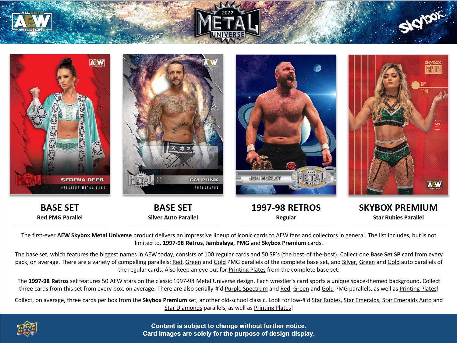 2022 Upper Deck AEW Skybox Metal Universe Hobby Box [Contact Us To Order]