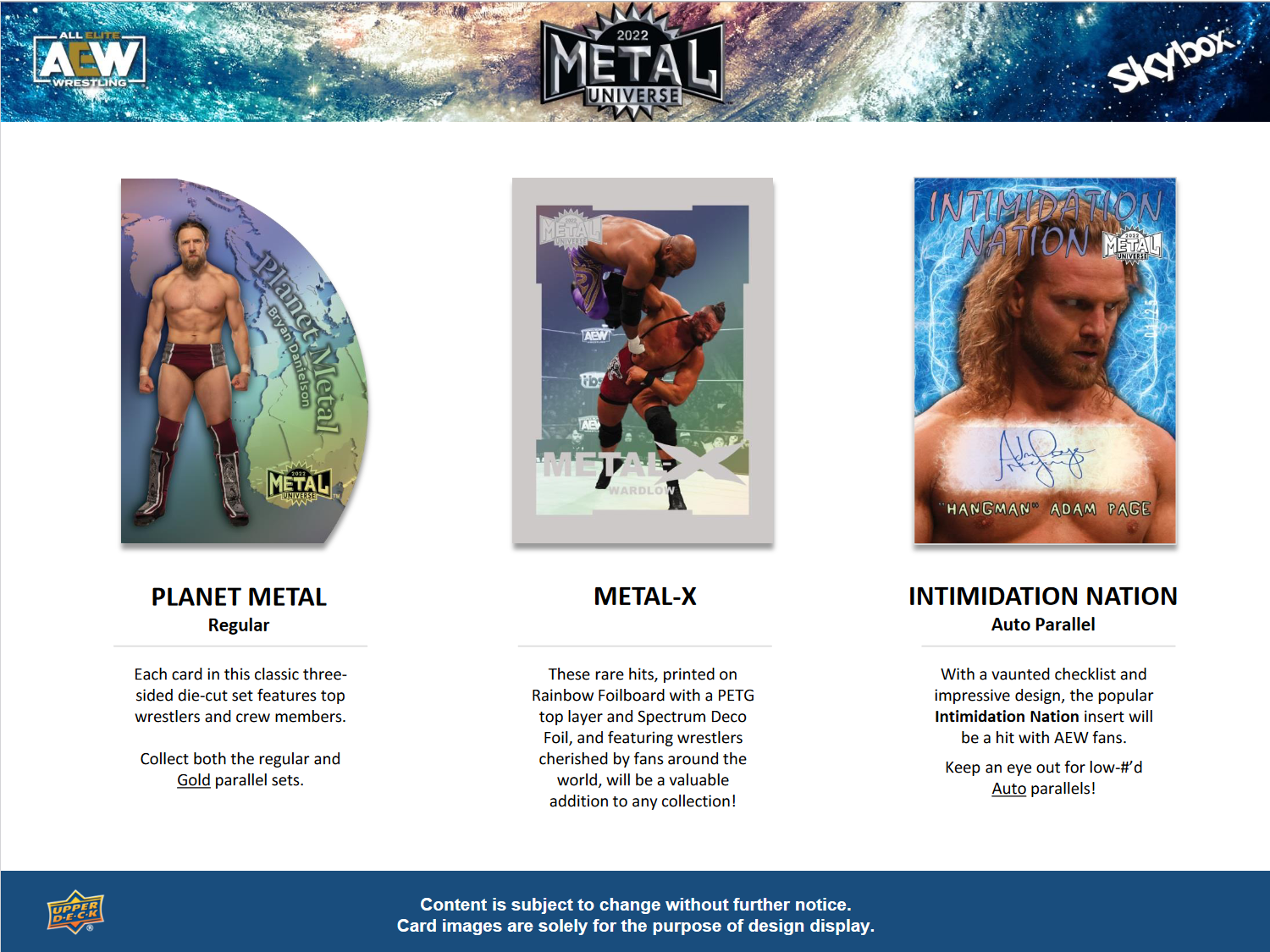 2022 Upper Deck AEW Skybox Metal Universe Hobby 16 Box Case [Contact Us To Order]