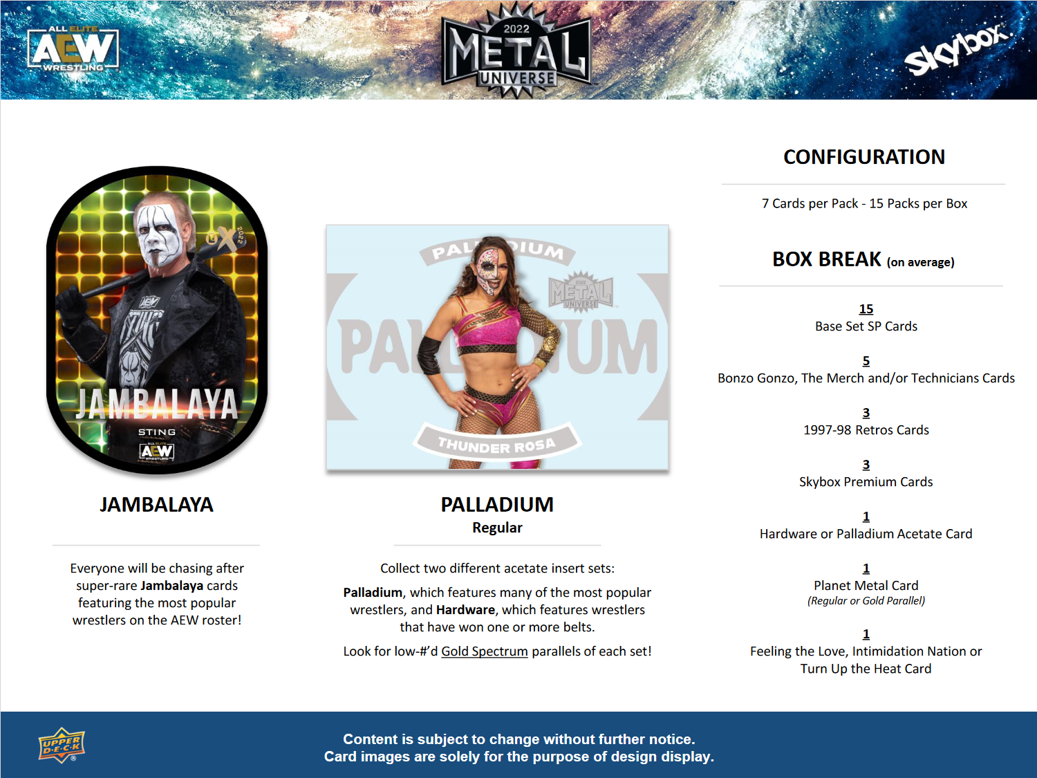 2022 Upper Deck AEW Skybox Metal Universe Hobby Box [Contact Us To Order]