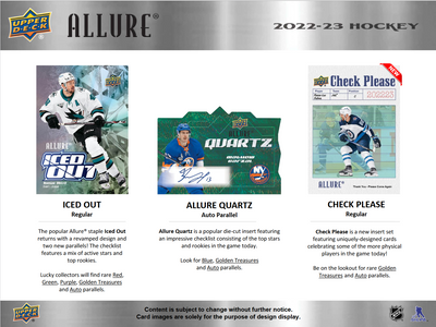 2022-23 Upper Deck Allure Hockey Hobby 18 Box Case [Contact Us To Order]
