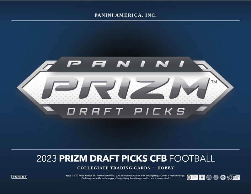 2023 Panini Prizm Collegiate Draft Picks Football Hobby 16 Box Case