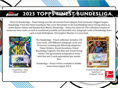 2022-23 Topps Finest Bundesliga Soccer Hobby 8 Box Case